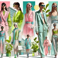 2024 İlkbahar/Yaz Moda Trendleri: Gardırobunuzu Güncelleyin 3 DALL·E 2024 11 11 10.59.25 A vibrant fashion scene for Spring Summer 2024. Showcase models wearing t