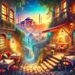 İstanbul'un Gizli Cevherleri | Bilmediğiniz 10 Keşif Noktası 15 DALL·E 2024 12 10 10.50.38 A vibrant digital painting showcasing hidden gems of Istanbul. The scene