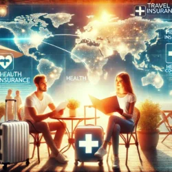 Tıbbi Altyapı ve Sağlık Sigortası Hakkında Bilgiler 3 DALL·E 2024 12 11 13.09.33 A digital painting of a travel insurance concept with a clear focus on he