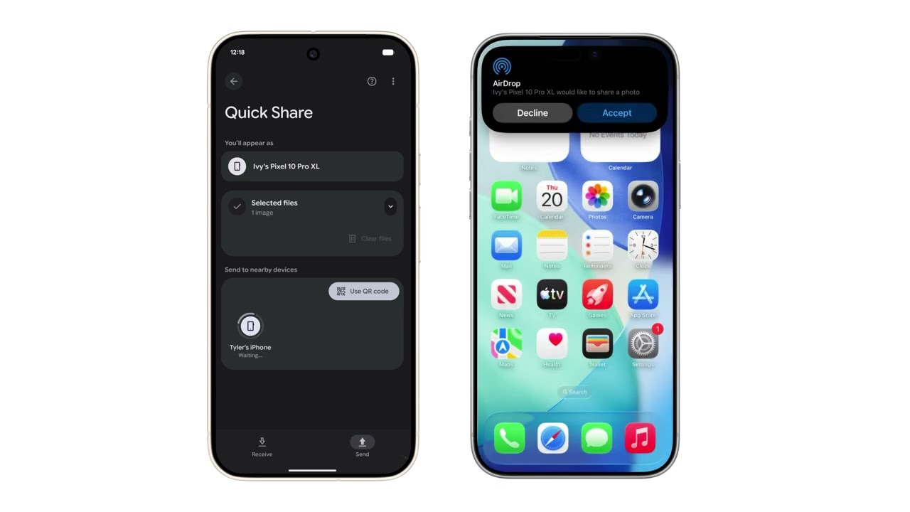 iPhone'daki AirDrop daha fazla Android cihaza geliyor! 10 quick share ios snapdragon