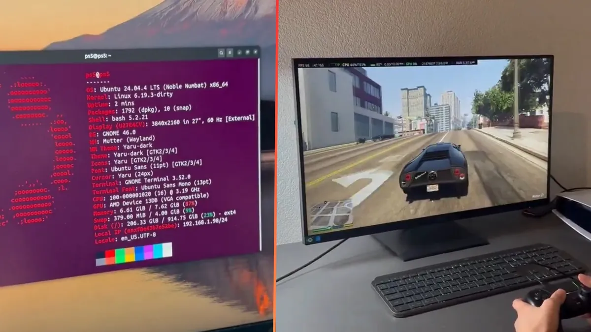 playstation 5e linux kurup gta v oynadilar.webp