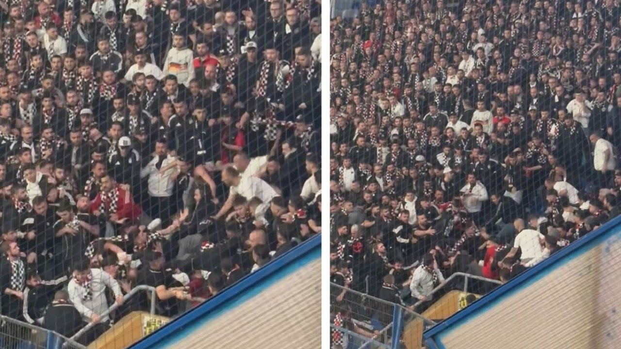 Beşiktaş Taraftarları Derbiyi Unutup Birbirine Girdi! 1 556993