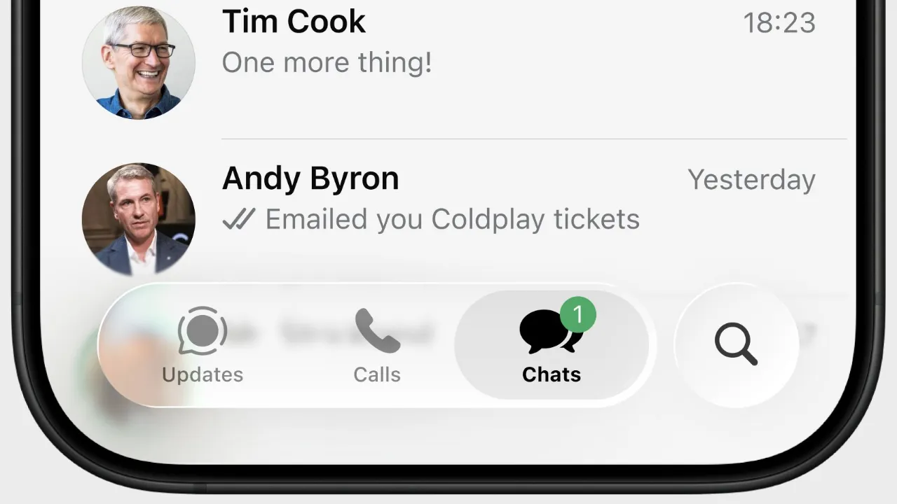 WhatsApp Arayüzü Baştan Aşağı Yenileniyor: İşte Yeni Liquid Glass Tasarımı 9 WhatsApp 2.webp