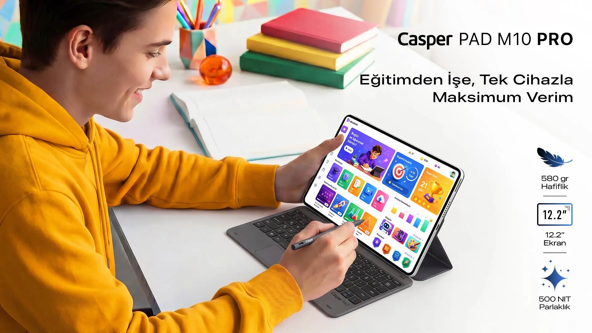 Ders Notundan Ödeve, Hepsi Tek Tablette: Casper PAD M10 Pro 19 M10 basin bulteni gorseli.webp